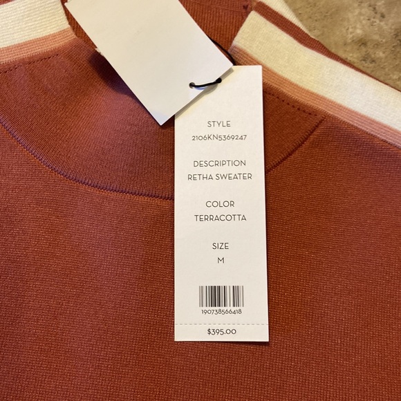 Veronica Beard Retha Sweater Wide Sleeve Mock Turtleneck Heavy Knit NWT - Picture 3 of 7